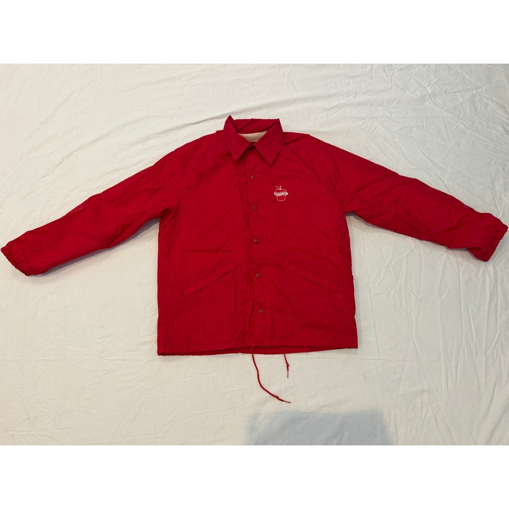 Vintage King Louie Pro Fit Red Coaches Jacket Washington Apple Mens Medium USA
